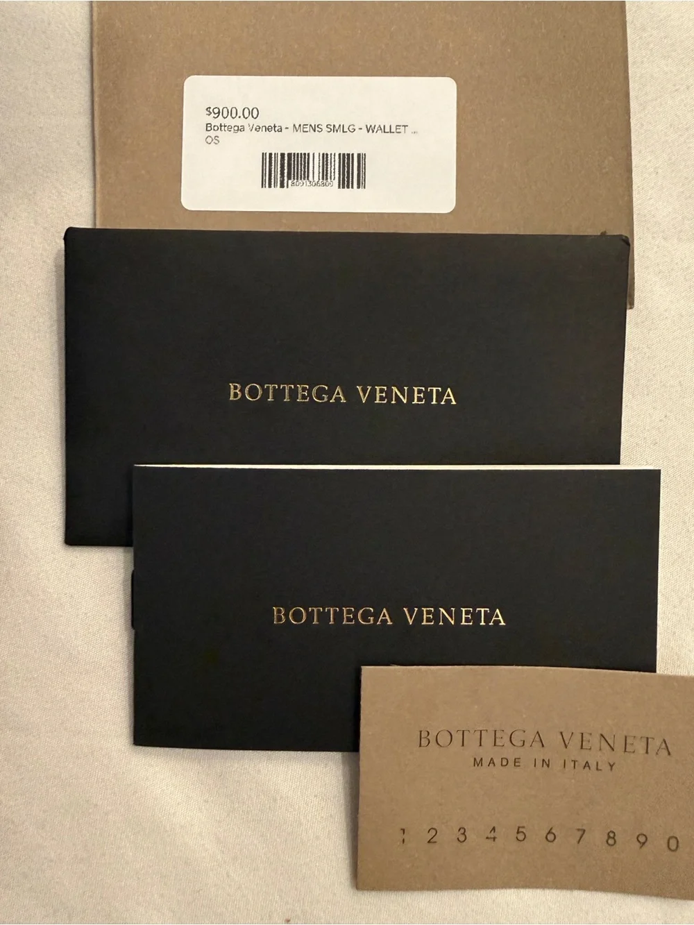 Bottega Veneta Bifold Wallet BRAND NEW - Complete Set